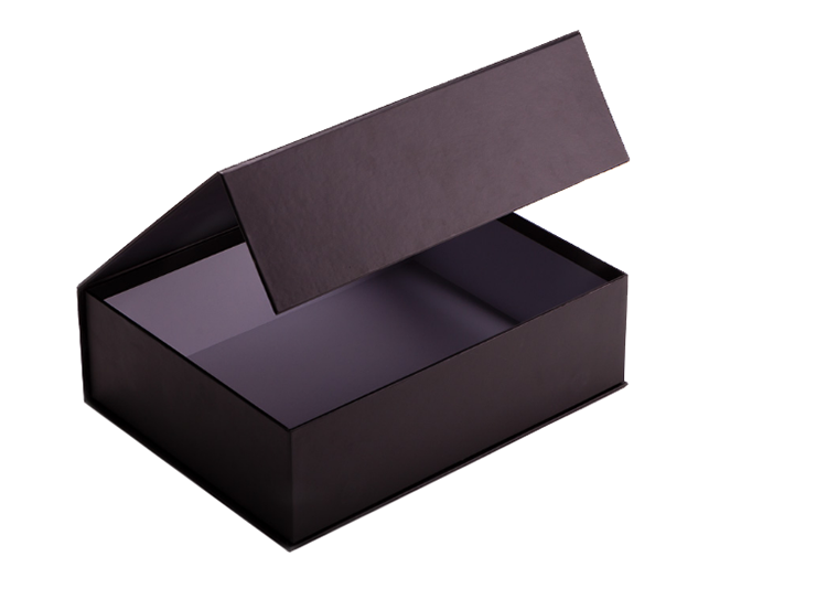 Custom luxury large black cardboard paper garment clothing gift packaging box(图1)