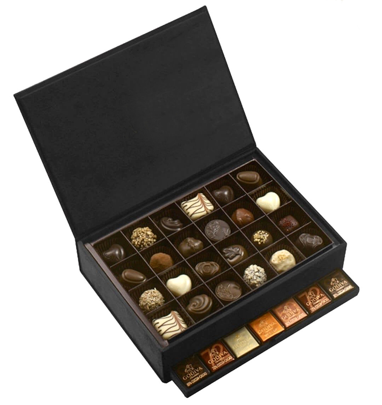 Professional Factory Small Black Truffle Box Chocolate Gift Box Packaging(图2)