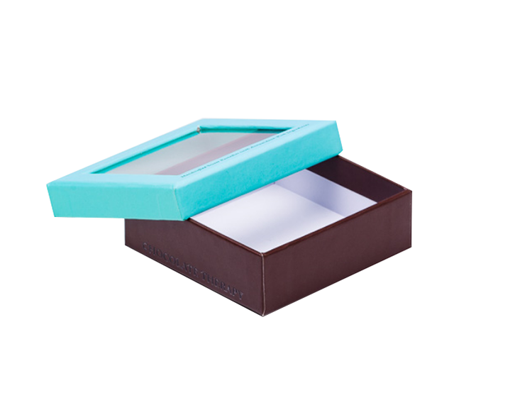 High End Paper Gift Treat Boxes Cardboard Box With Window Lid