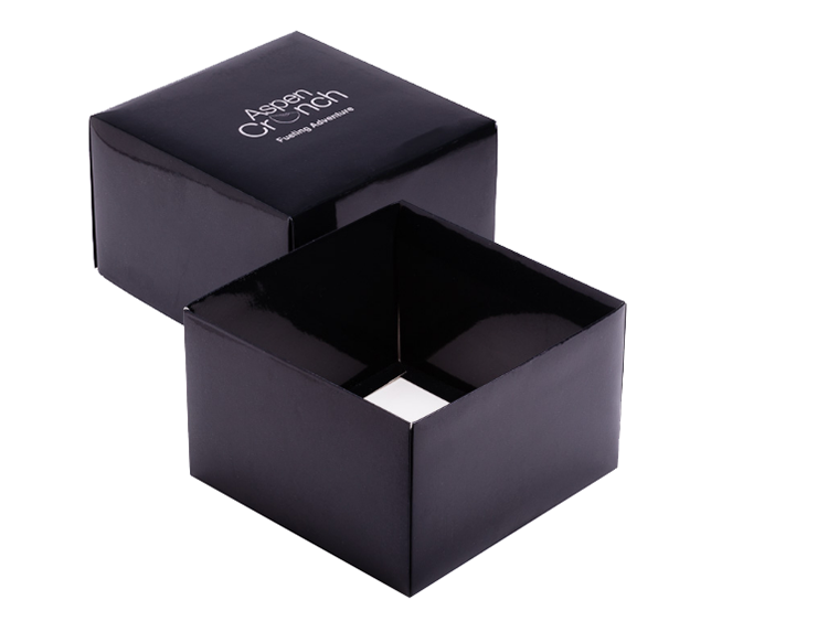 Small Custom Black Paper Box Cardboard 2 Piece Gift Box With Lid(图4)