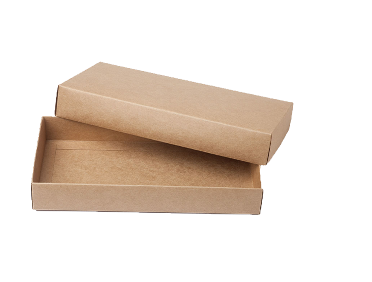 Rectangle Customized Brown Kraft Paper Box 2 Piece Luxury Clothing Packaging Box(图1)