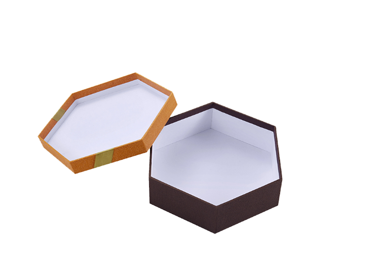 Luxury Customize Logo Paper Hexagon Packaging Box Hexagonal Gift Box With Ribbon