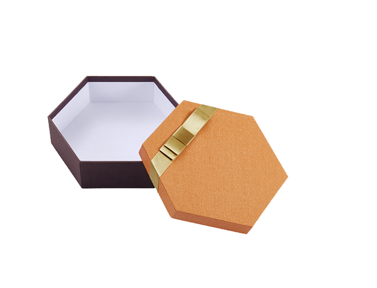 Luxury Customize Logo Paper Hexagon Packaging Box Hexagonal Gift Box With Ribbon(图2)