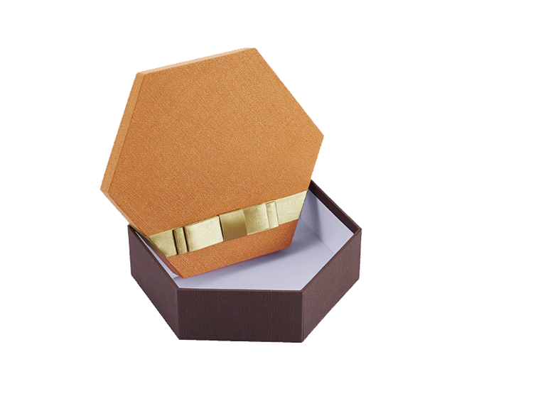 Luxury Customize Logo Paper Hexagon Packaging Box Hexagonal Gift Box With Ribbon(图4)