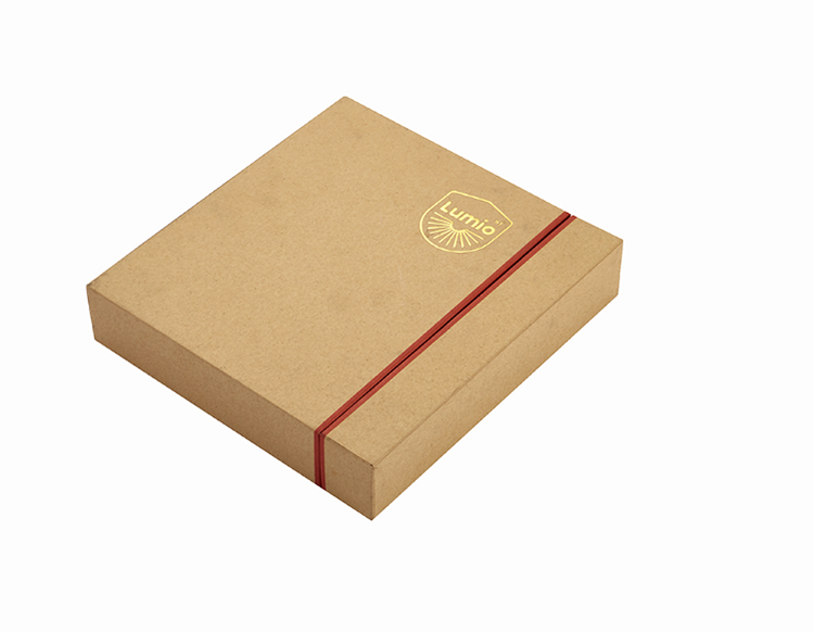 Luxury custom brown rigid journal packaging box notebook gift box with side lid(图2)