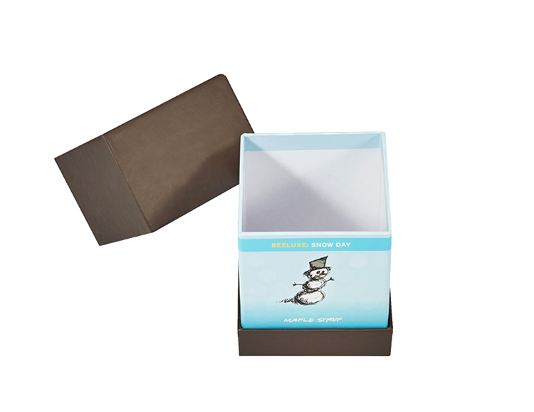 Simple Design Luxury Logo Printed 2 Piece Rigid White Cardboard Custom Candle Packaging Box(图3)