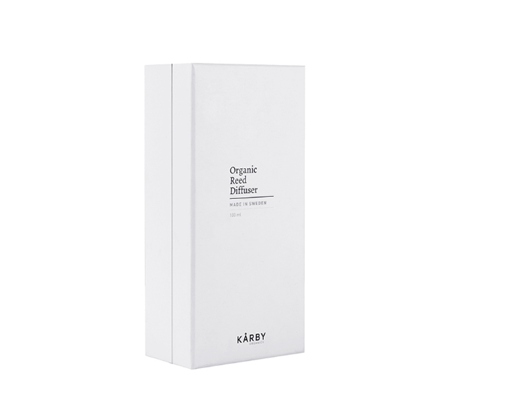White Rigid Cardboard Custom Paper Card Inserts Fragrance Essential Oil Reed Diffuser Gift Box(图3)