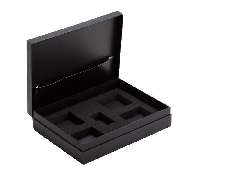 Matte Custom Logo Cooperation Packaging A4 Cardboard Black Paper Box Presentation Gift Boxes(图1)