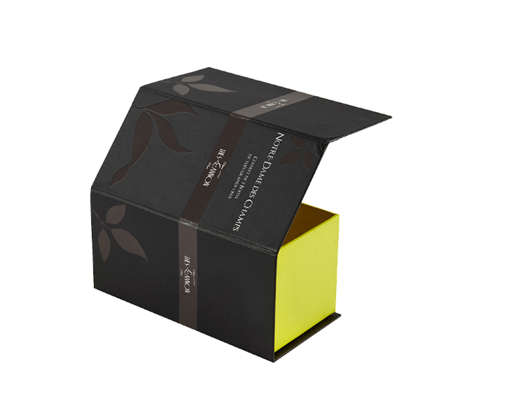 Black & Yellow Double Tea Box with Magnetic Closure(图3)