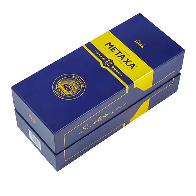 Blue & Gold Foil Liquor Hinged Box with Insert(图5)
