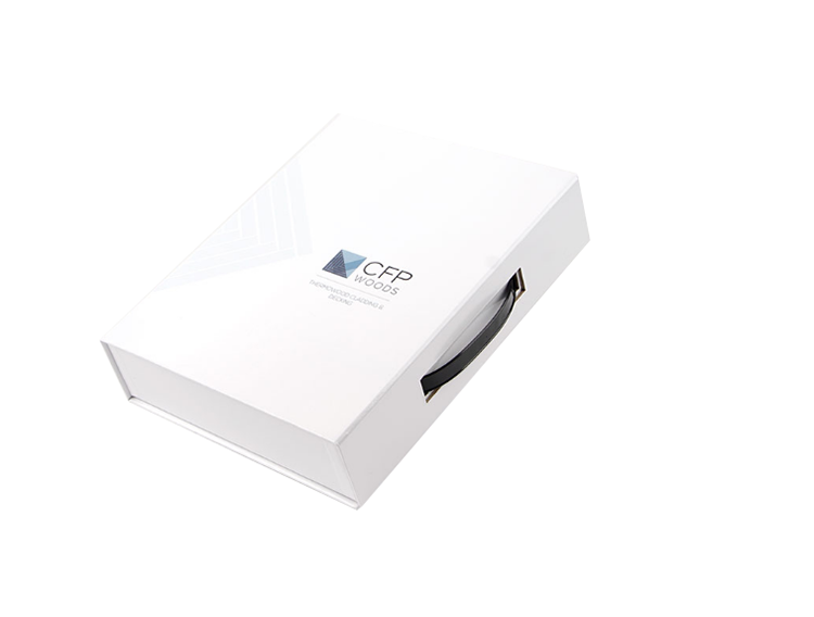 Custom Logo White Paper Briefcase Suitcase Gift Box Packaging Cardboard Box With Handle(图3)