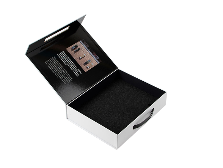 Custom Logo White Paper Briefcase Suitcase Gift Box Packaging Cardboard Box With Handle
