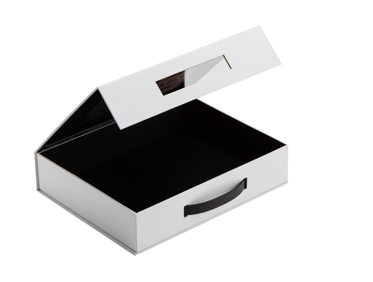 Custom Logo White Paper Briefcase Suitcase Gift Box Packaging Cardboard Box With Handle(图5)