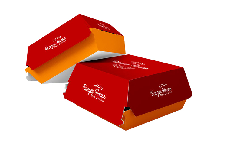 Custom Logo Printing Paper Folding Hamburger Box(图4)