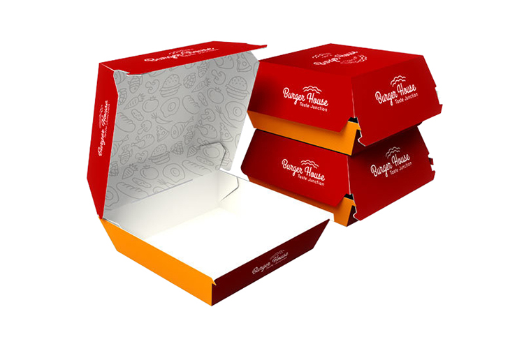 Custom Logo Printing Paper Folding Hamburger Box(图3)