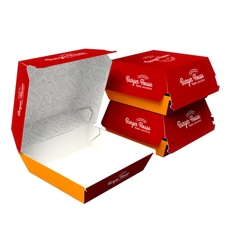 Custom Logo Printing Paper Folding Hamburger Box(图6)