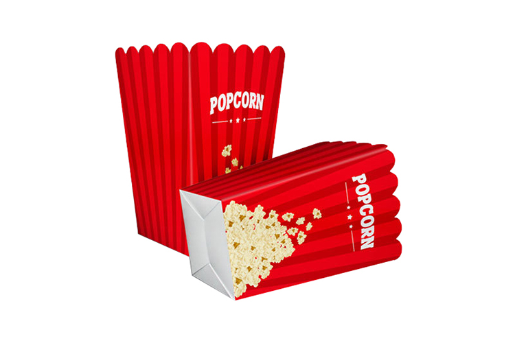 Factory direct wholesale can be customized color LOGO pattern of popcorn packaging paper bags packag(图1)