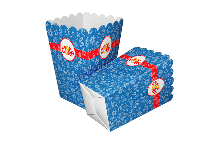 Factory direct wholesale can be customized color LOGO pattern of popcorn packaging paper bags packag(图2)
