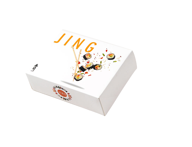 Wholesale White Luxury Custom Take Out Food Paper Box Sushi Packaging Box(图3)