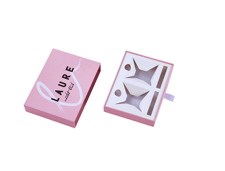 Luxury Custom Logo Pink Sliding Packaging Cardboard Boxes Pink Gift Boxes(图1)