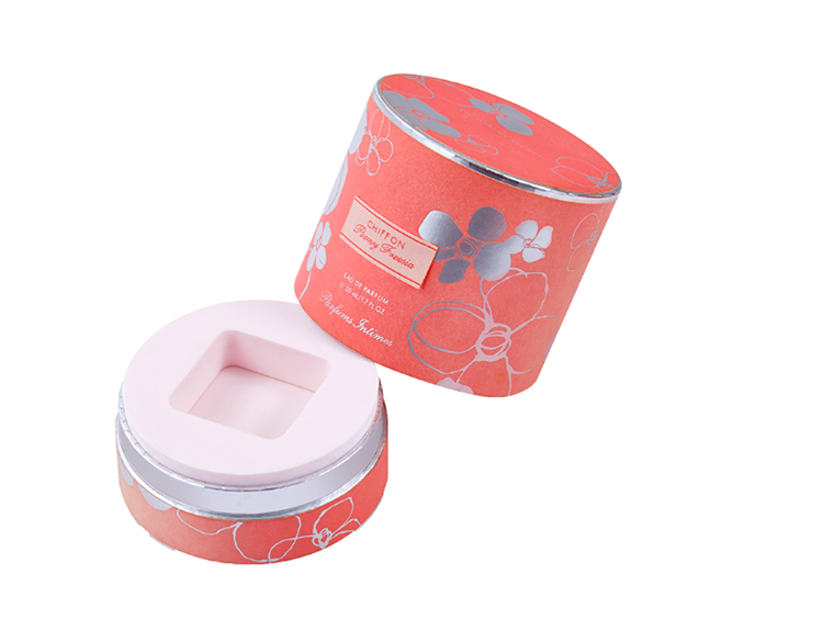 Pink Cardboard Cylinder Round Tube Custom Premium Gift Packaging Perfume Luxury Box With Insert(图3)