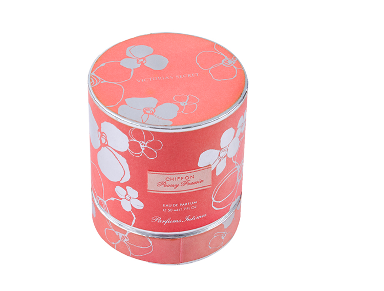Pink Cardboard Cylinder Round Tube Custom Premium Gift Packaging Perfume Luxury Box With Insert(图2)