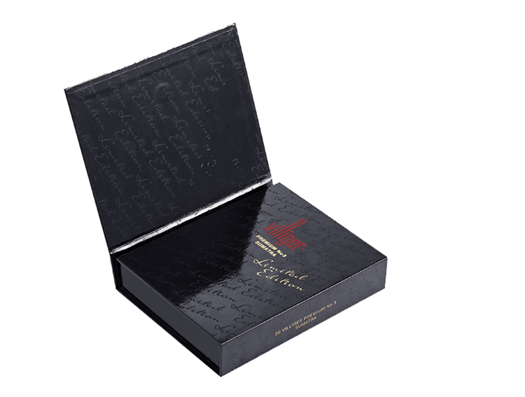 Wholesale Black Unique Cigar Gift Packaging Box Luxury Paper Cardboard Cigar Box(图3)