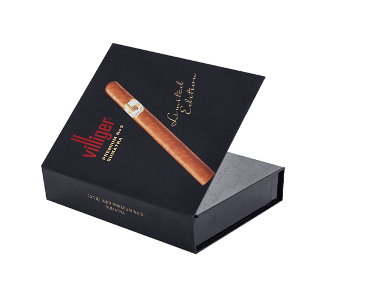 Wholesale Black Unique Cigar Gift Packaging Box Luxury Paper Cardboard Cigar Box(图2)