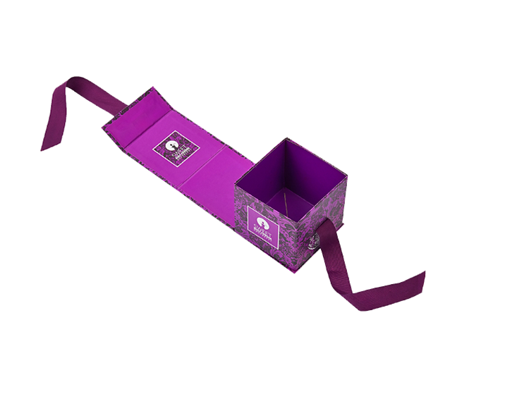 Custom Logo Luxury Cardboard Magnetic Folding Gift Box With Ribbon Closure(图2)