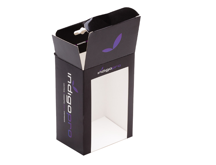 China Custimized Black Hanging Paper Vape Packaging Box Product Boxes With Pvc Window(图2)