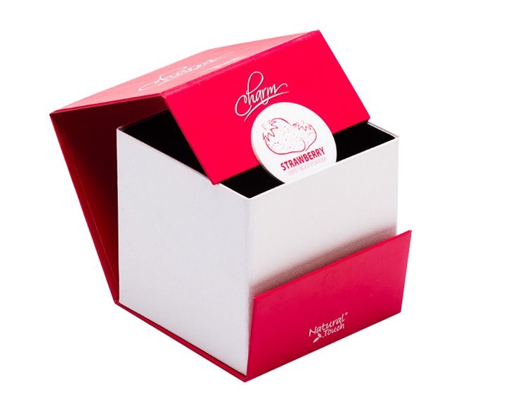 Wholesale custom logo red glossy foldable gift box