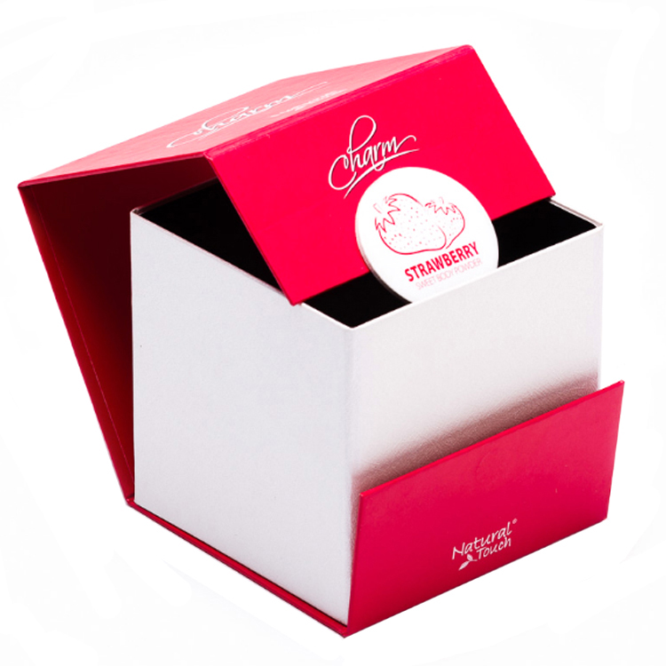 Wholesale custom logo red glossy foldable gift box(图3)