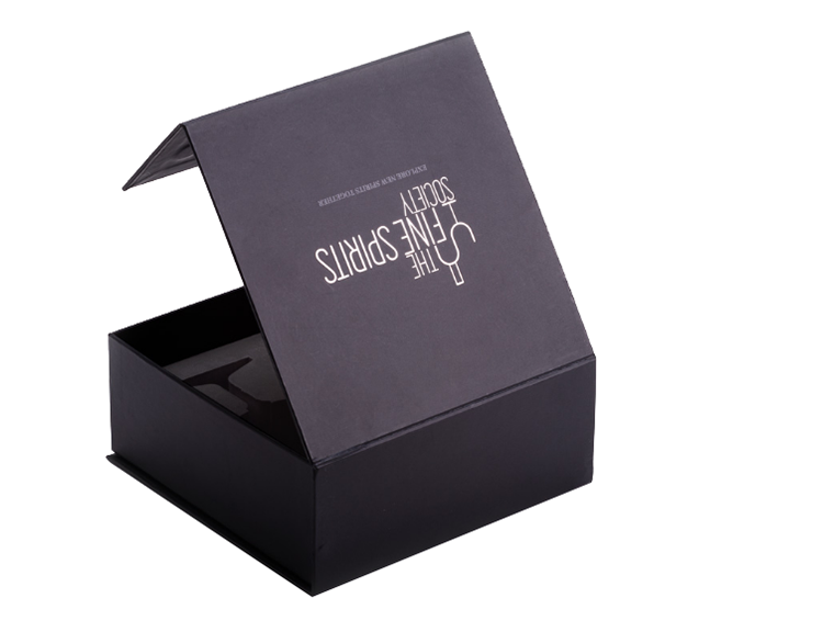 Luxury Black Cardboard Glass Cup Wine Gift Box Packaging With Foam Insert(图3)