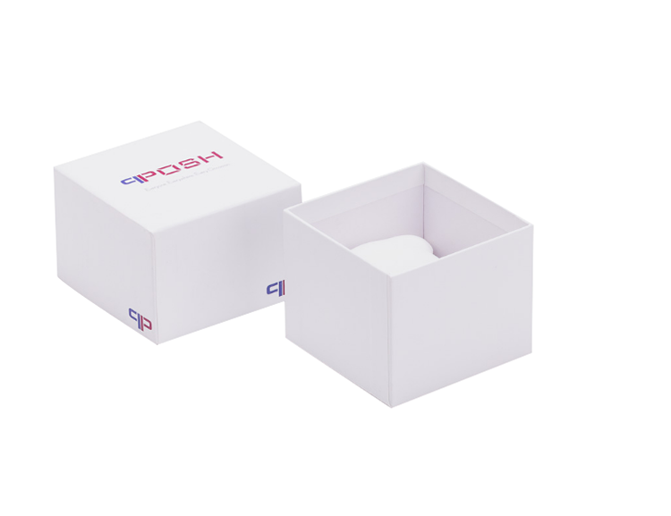 White square eco friendly coffee box packaging with custom logo