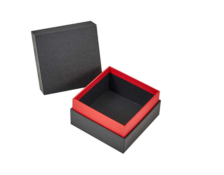 Black Paper Gift Packaging Shoulder Neck Box Luxury Two Piece Rigid Box(图3)