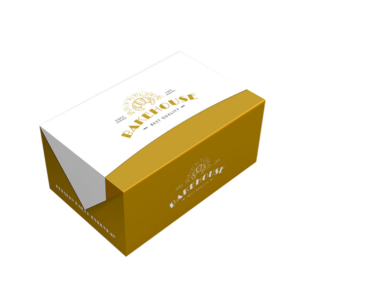 Custom high quality logo kraft folding paper food packaging box with lid
