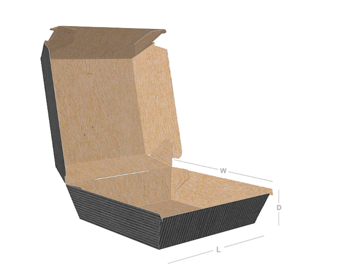 Burger box greaseproof white cardboard Biodegradable Custom Burger Box Emballage(图2)
