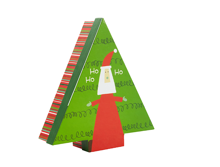 New Design Christmas Tree Shaped Holiday Packaging Box Lid Base Box(图4)
