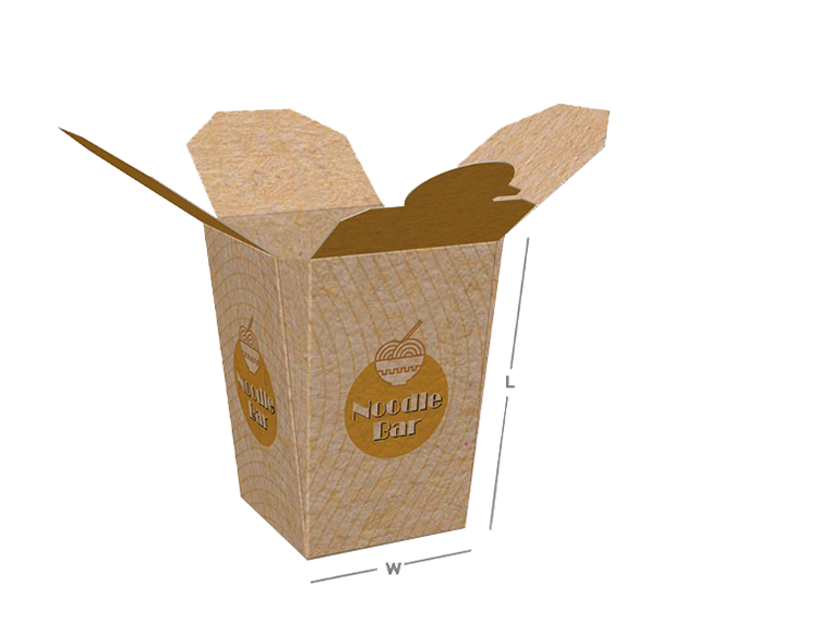 Take Out Paper Paper China Factory Kraft Take Out Paper Lunch Boxes For Noodle Salad Rice(图2)