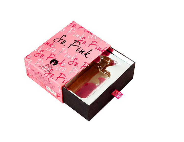 Pink Slide Drawer Gift Box Perfume Cosmetic Packaging Paper Box With Insert(图1)