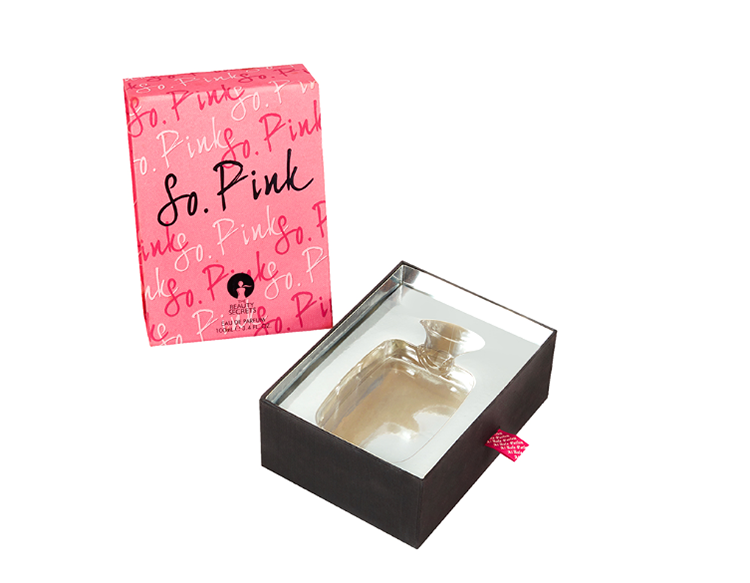 Pink Slide Drawer Gift Box Perfume Cosmetic Packaging Paper Box With Insert(图4)