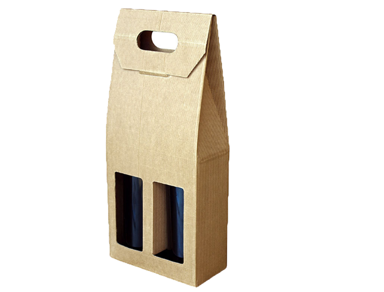 Custom 2 ply Packing Kraft Paper Wholesale Fancy Luxury Wine Bottle Paper Gift Bag(图2)